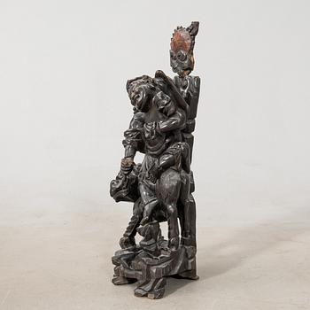 Skulptur Kina 1900-tal skuret trä.
