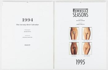 Two Pirelli Calendars, 1994 and 1995.