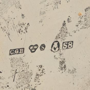 13 pieces of silover for the table, different makers including C.G.Hallberg and GAB, Sweden.