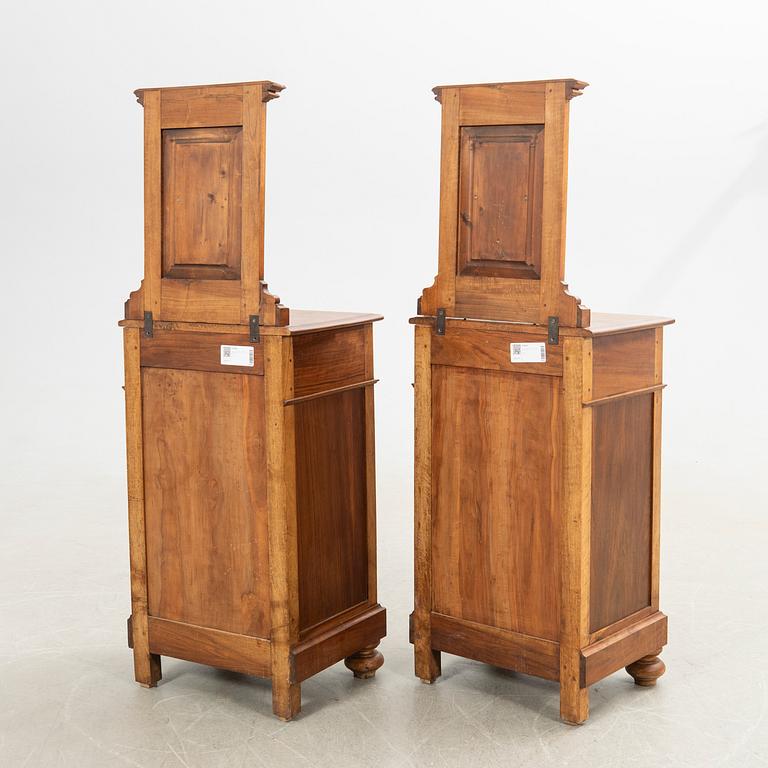 Nightstands, a pair, first half of the 20th century.