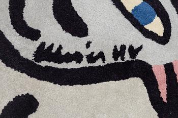 Ulrica Hydman-Vallien, rug "Birdie Blue", numbered 92/100. Approx. 235 x 175 cm.