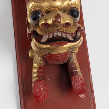 A Chinese decorative wooden console, 20th  entury.