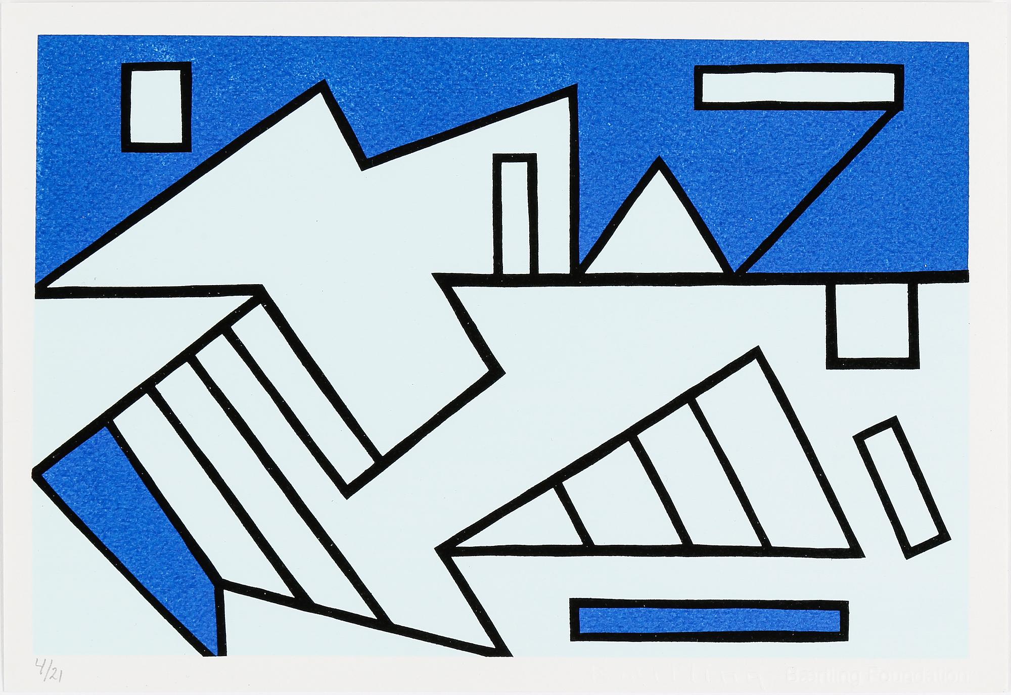 OLLE BAERTLING, färgserigrafi, numrerad med blyerts 4/21, blindstämpel Baertling Foundation.