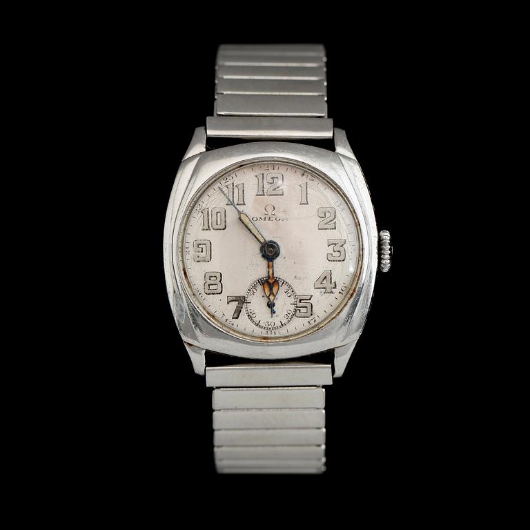 ARMBANDSUR, stål, Omega, 1900-talets mitt.