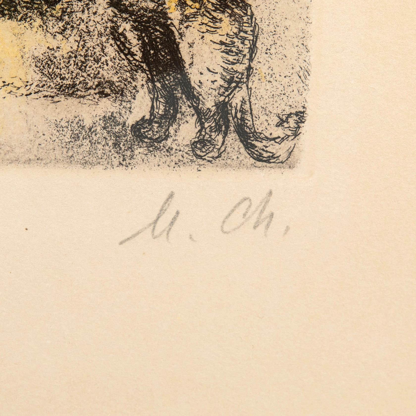 Marc Chagall, "Solomon on his throne", 56/100 from the suite "The Bible".