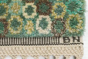 Barbro Nilsson, a carpet, "Gröningen ljus", knotted pile, ca 150 x 91 cm, signed AB MMF and BN.