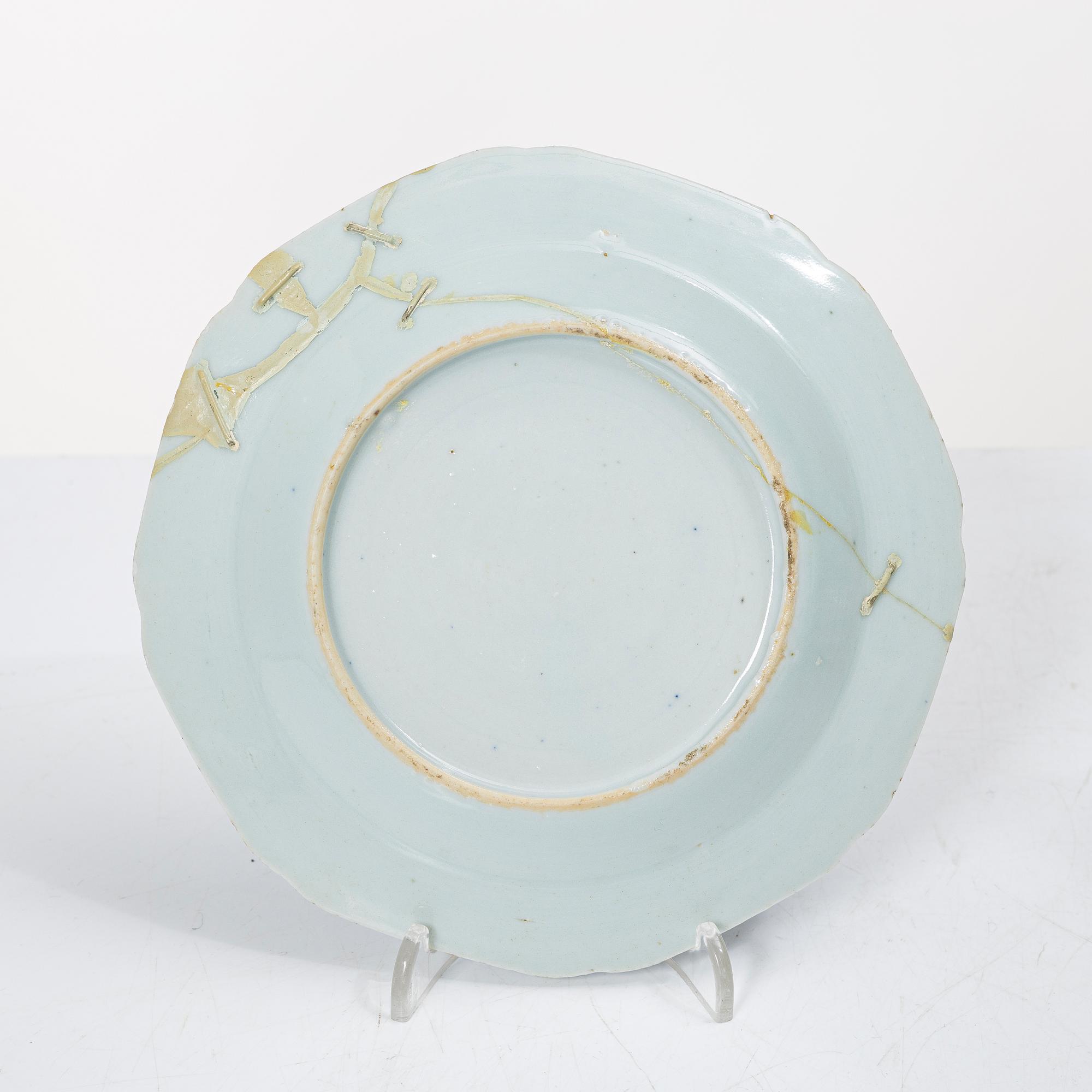 Tallrikar, 16 st, porslin, Kina, Qianlong (1736-95).