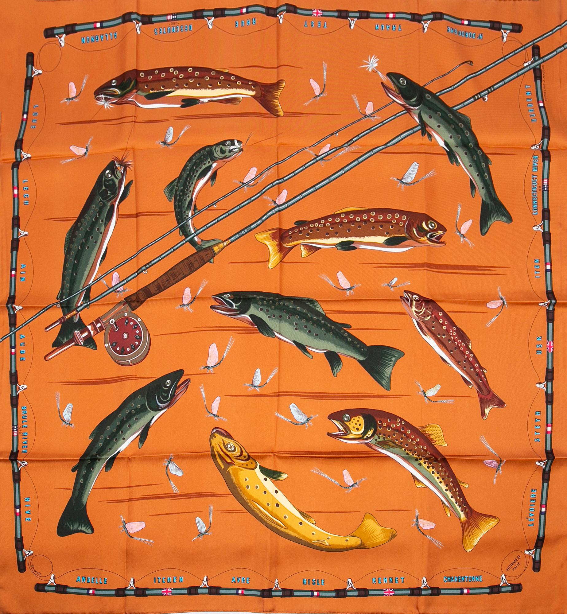 Hermès, Scarf, "The Trout".
