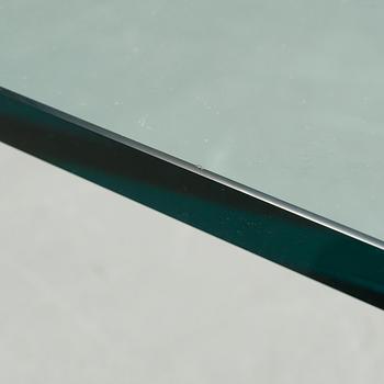 A glass coffeetable, "Ponte", by Angelo Cortesi for Fiam, Italy.