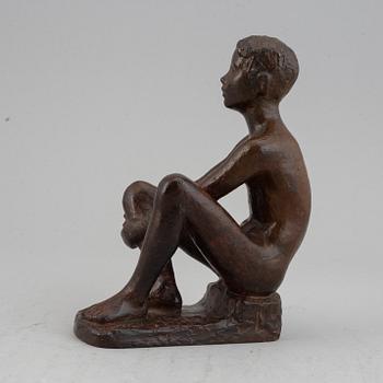 David Wretling, sculpture, bronze, signed.