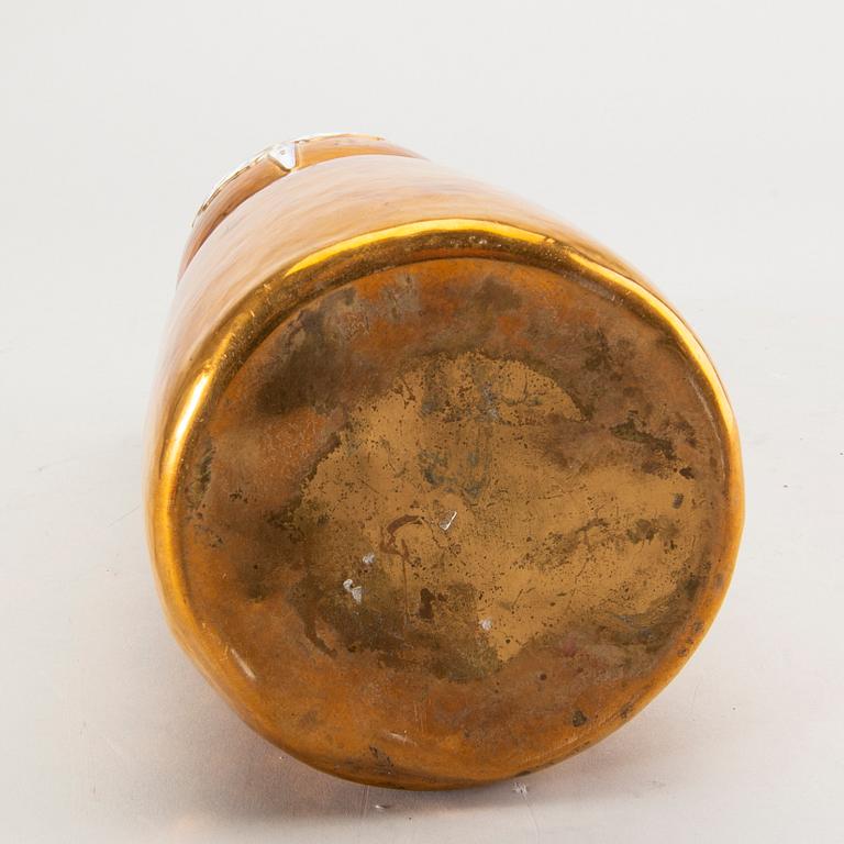 Würtembergische Metallwarenfabrik, a copper and enamel vase early 1900s.