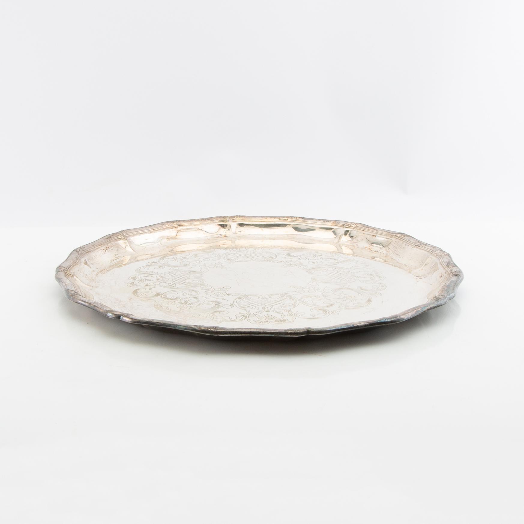 Brickor/Uppläggningsfat 5 st nysilver 1900-talets första hälft.