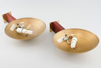 A pair of wall lamps, Tecnolumen, Germany, second half of the 20th century.