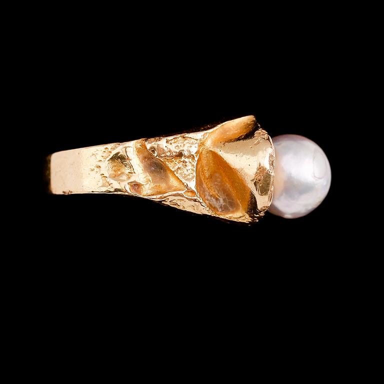 RING, 18 k guld, Lapponia, Björn Weckström, Finland 1978. Vikt 6 g.