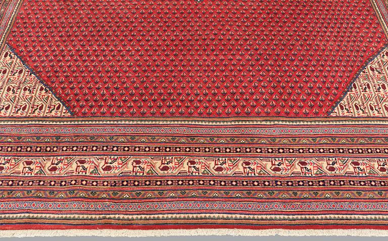 A carpet, Saouk Mir, ca 398 x 296 cm.