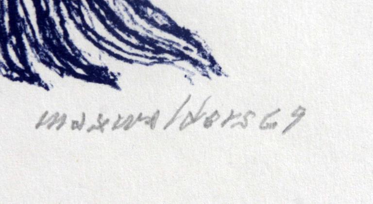 MAX WALTER SVANBERG, färglitografi, sign, numr 195/250 o dat- 69.