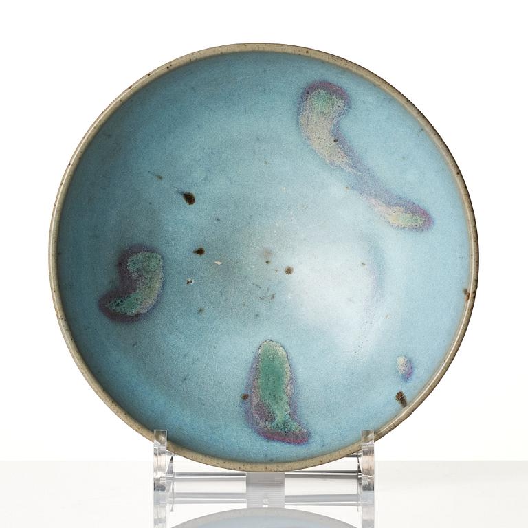 A Junyao purple-splashed blue glazed bowl. Song dynasty or later.