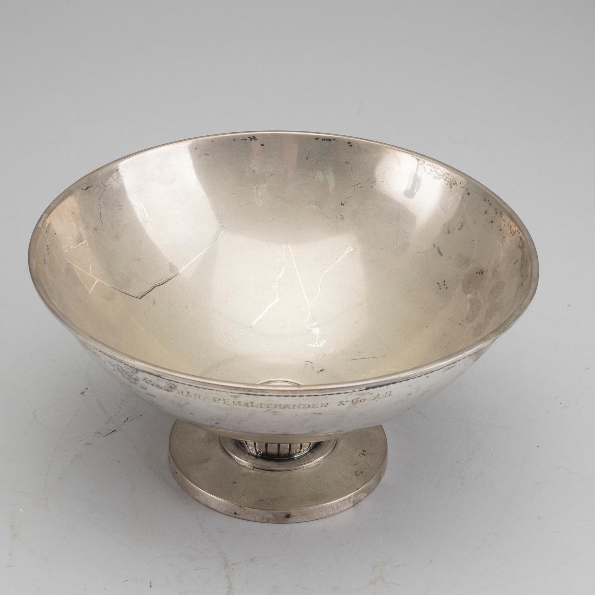 CG HALLBERG, silver, skål på fot. Stockholm 1938.