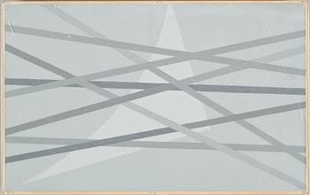 Einar Hylander · EINAR HYLANDER, gouache/collage, osignerad.