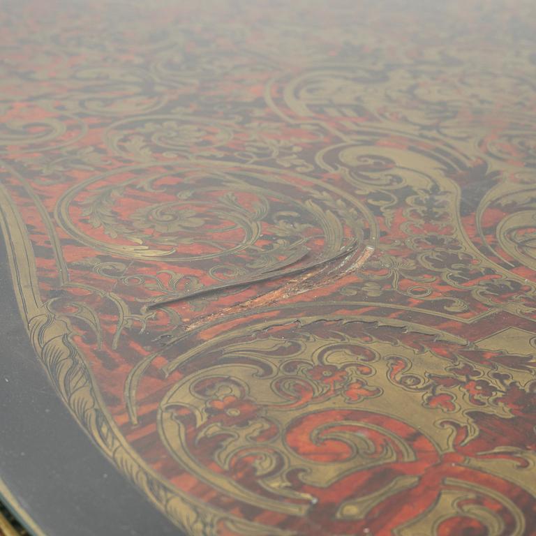 A  boulle-style desk, later part of the 19th Century.