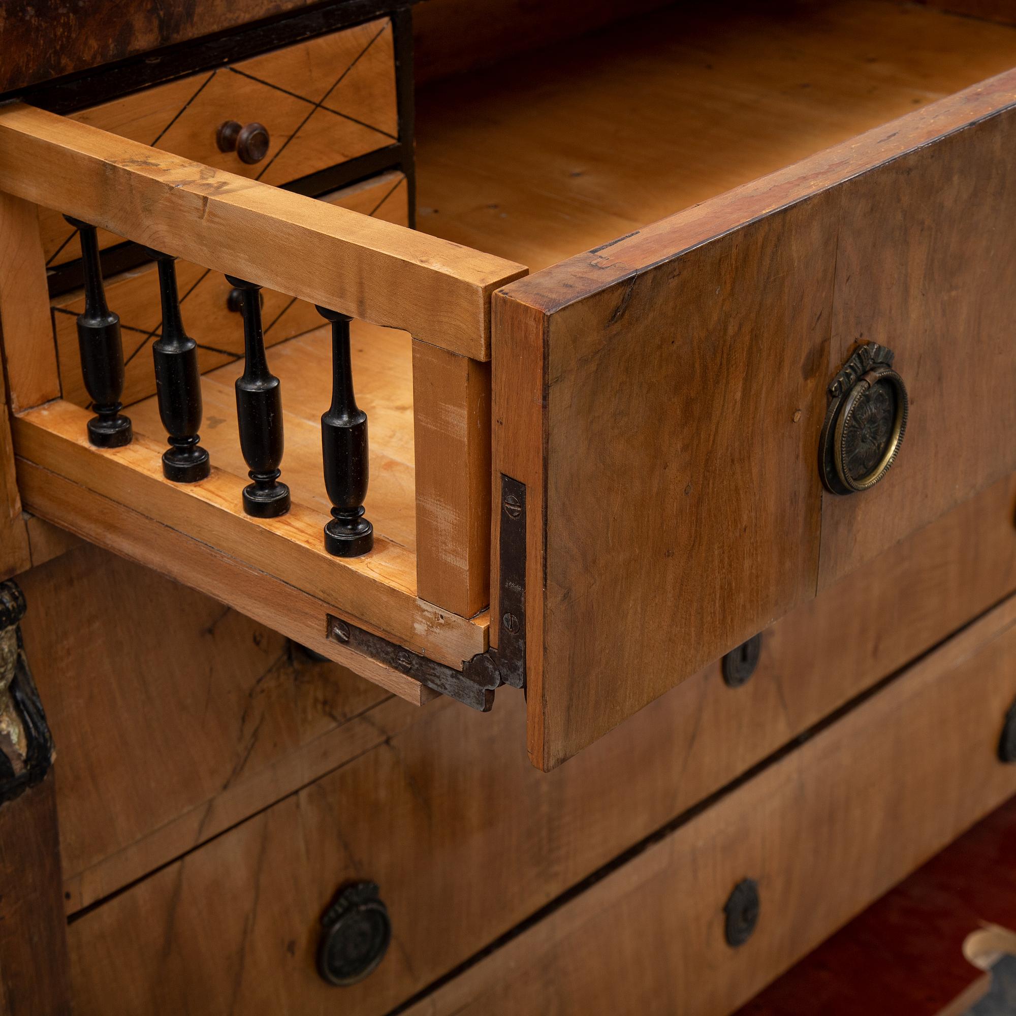 A Biedermeier chest of drawers, probably Austria, first half of the 19th century.