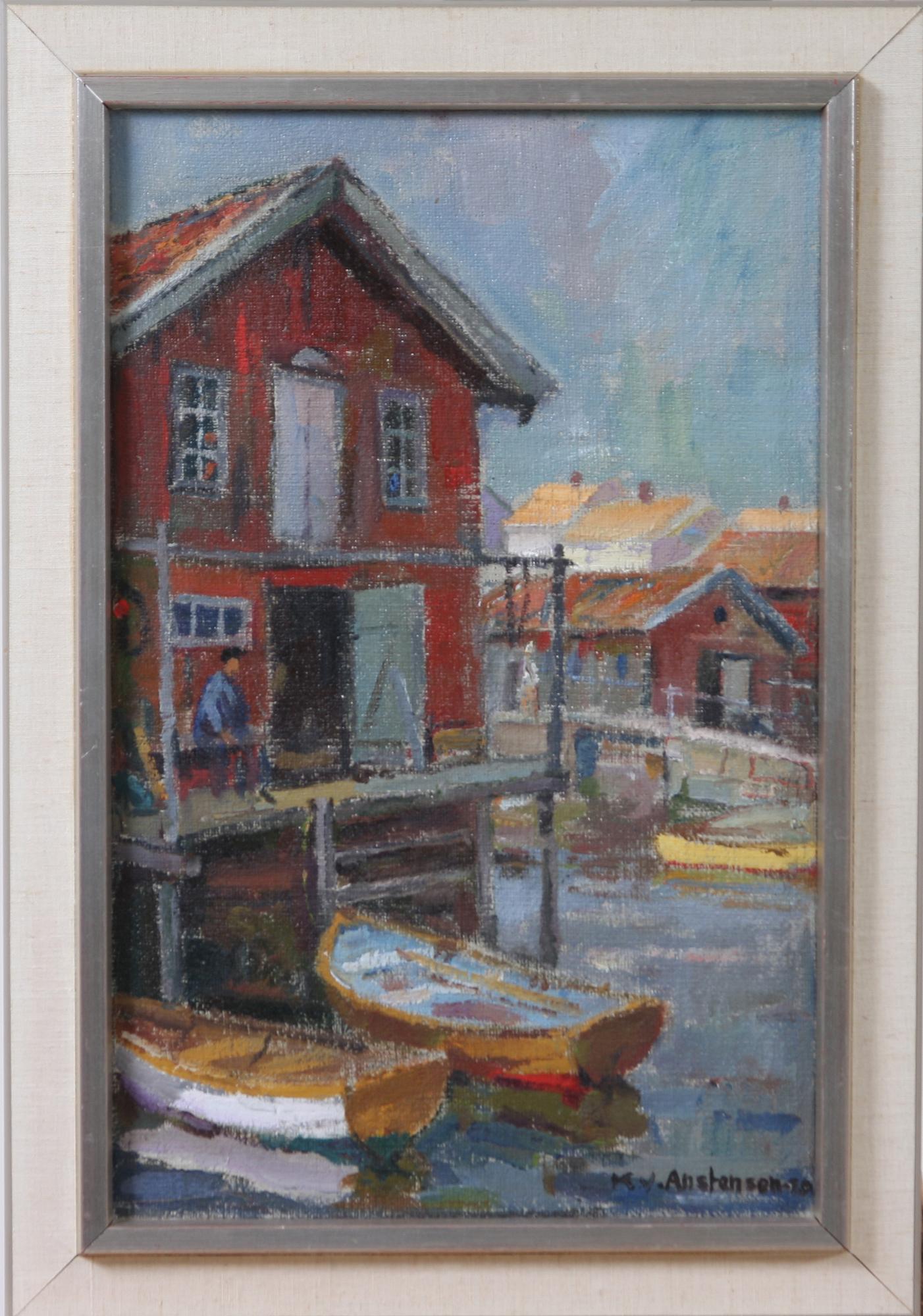 K. V. ANSTENSEN, olja på duk, sign.