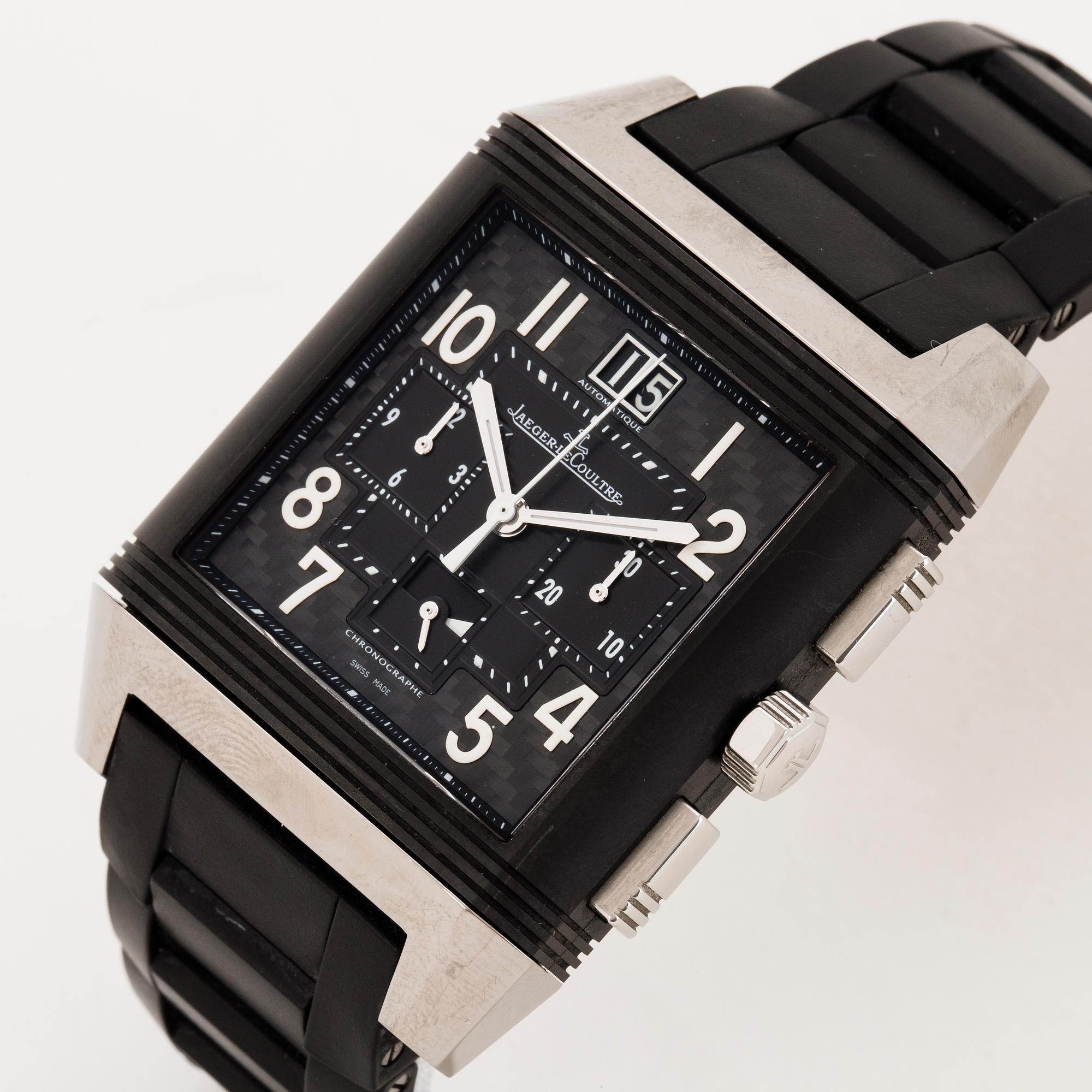 Jaeger-LeCoultre, Reverso, Squadro World Chrono Polo Field, rannekello, kronografi, 36,5 x 53 mm.