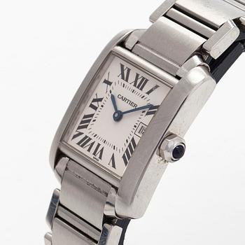Cartier, Tank, Francaise, rannekello, 30 x 25 mm.