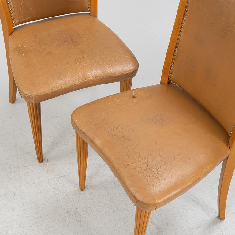 Six SCandinavian Modern chairs, 1940's.