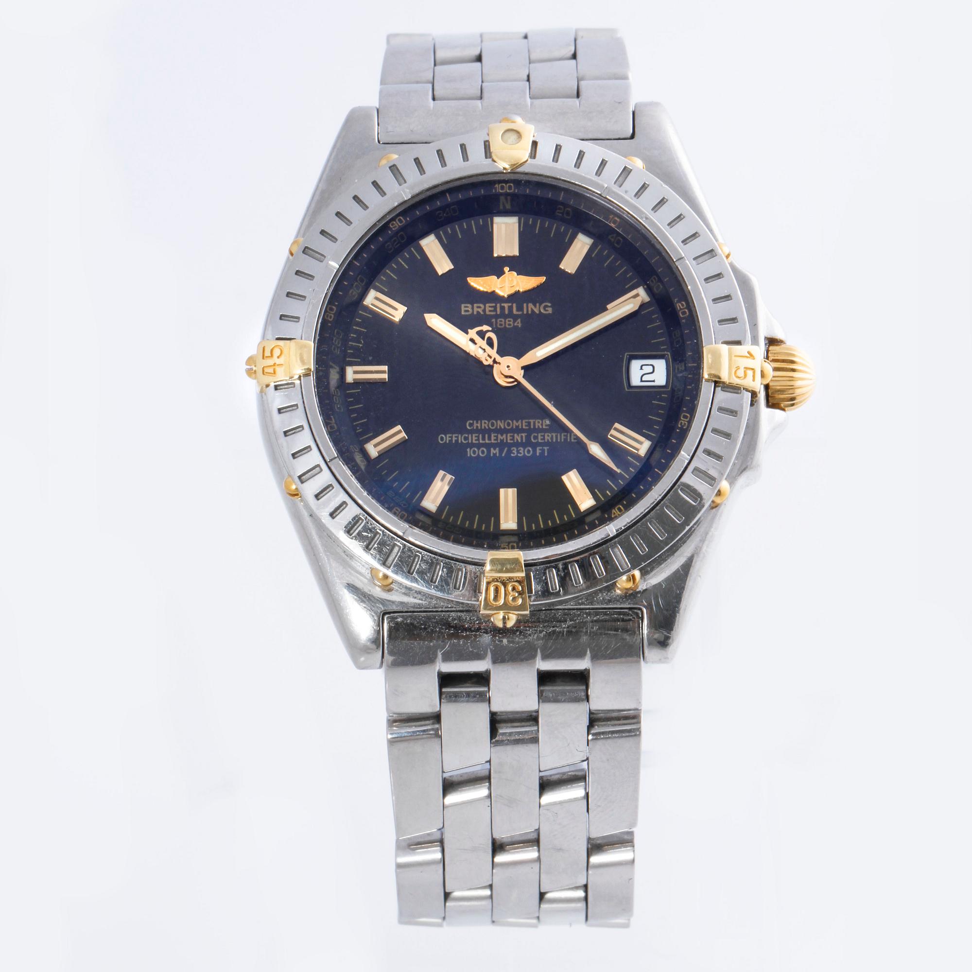 BREITLING Windrider Chronometre Officiellement Certifie 100M 330ft wristwatch 38 mm. Bukowskis