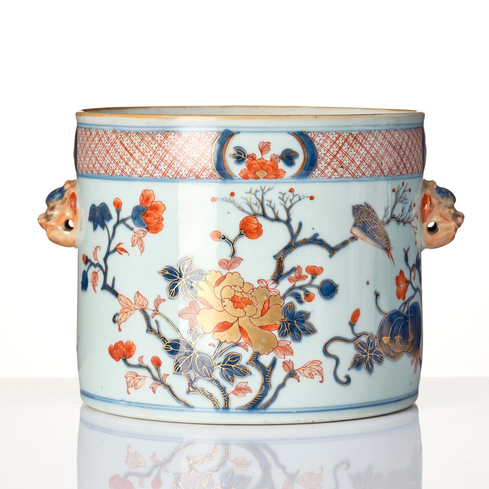 Vinkylare, kompaniporslin. Qingdynastin, 1700-tal.