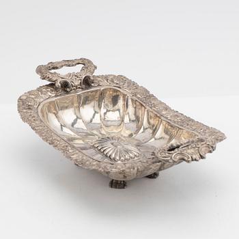 Confectionery bowl, silver, Gustav Möllenborg, Stockholm, 1837.