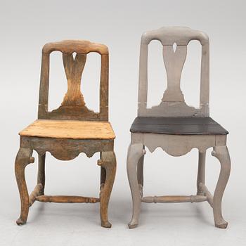 Chairs, 2 pcs. Folk art. 18th century.