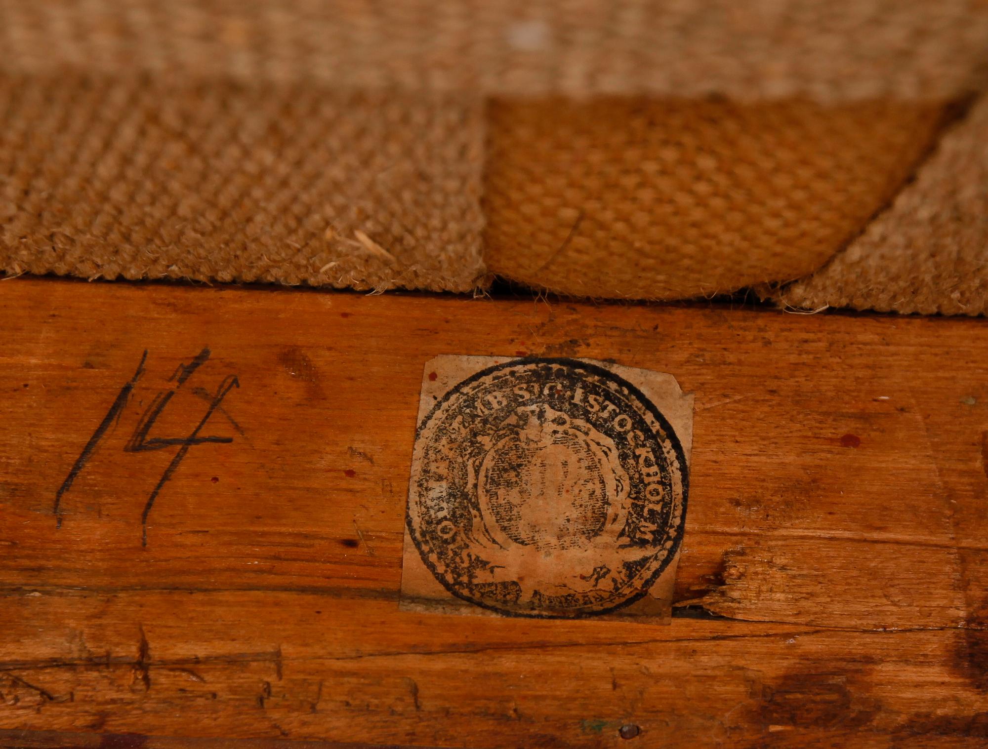 STOLAR, 7 st, gustavianska stockholmsarbeten, Melchior Lundberg, Stockholm, omkring år 1800.