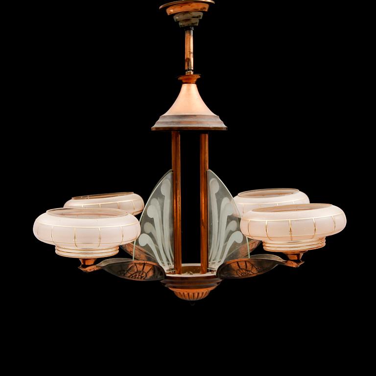 TAKLAMPA, 1900-talets första hälft. Höjd ca 65 cm.