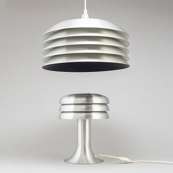 HANS-AGNE JAKOBSSON, a ceiling and tabe lamp, Markaryd, 20th century.