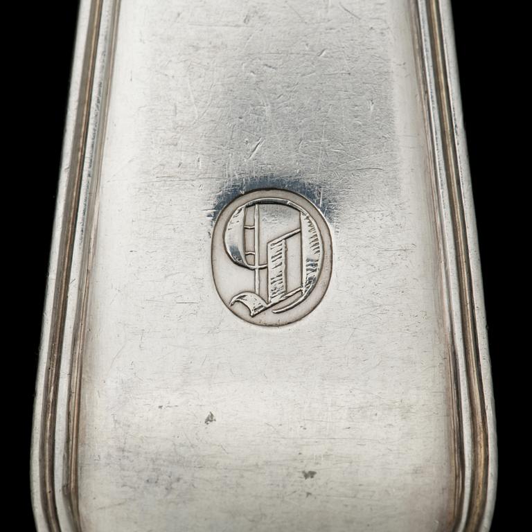 BESTICK, silver, 113 delar, Bernt Erlandsson, Kristianstad 1906, 1911 samt 1913. Total vikt c:a 6450 gram.