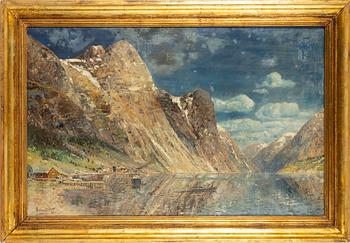 Karl Kaufmann, oil on canvas, signed with pseudonym J. Holmstedt.