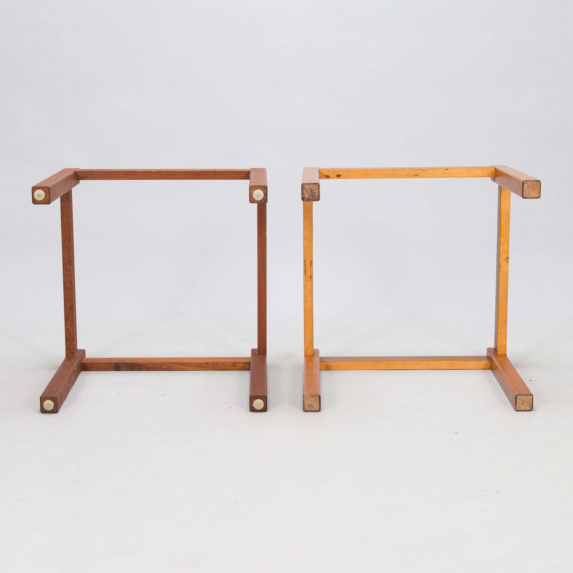 Carl Gustaf Hiort af Ornäs, Two 1960's tables 'Lamp tables' for HMN, Huonekaluliike Mikko Nupponen.