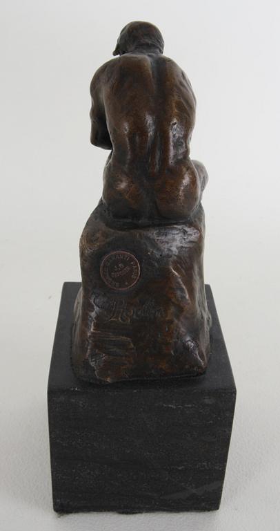 RODIN, AUGUSTE, efter. Skulptur, brons, sign.