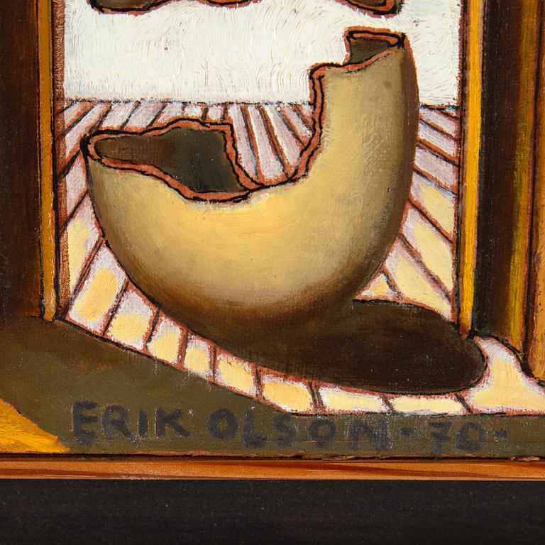 Erik Olson, oil on canvas laid on panel, signed and dated -70.