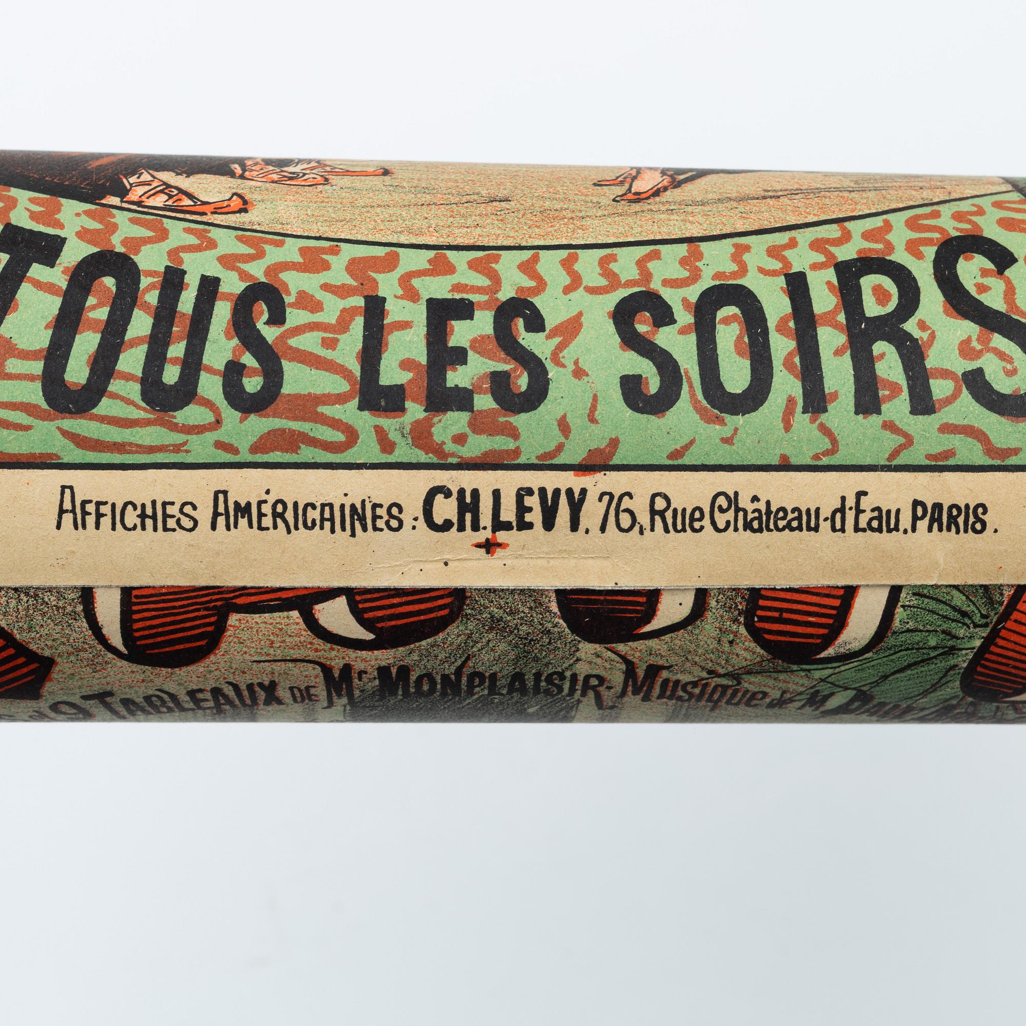 Litografisk affisch, "Brahma", Affiches Américaines, Ch. Levy, Paris, Frankrike, sent 1800-tal.