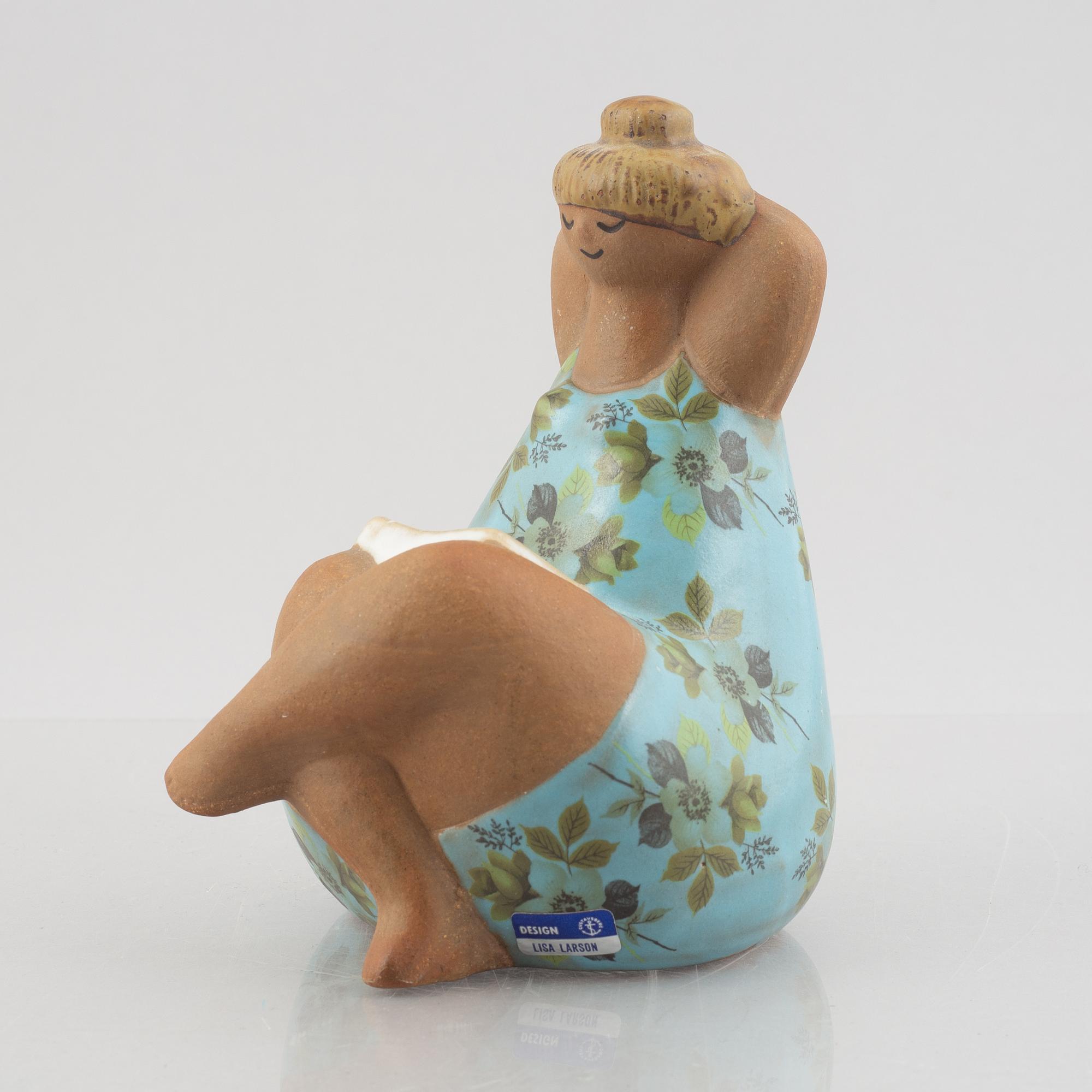 Lisa Larson, a stoneware figurine, 'Emma' from the series 'ABC-flickorna', Gustavsberg.