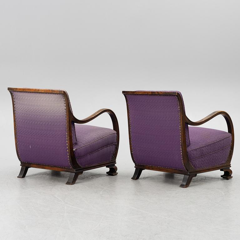 Fåtöljer, ett par, 1900-talets första hälft.