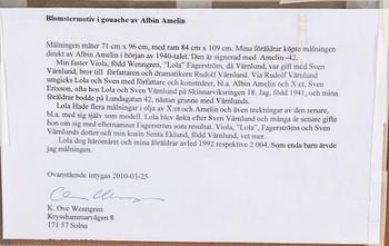 ALBIN AMELIN, gouache, signerad Amelin och daterad -42.