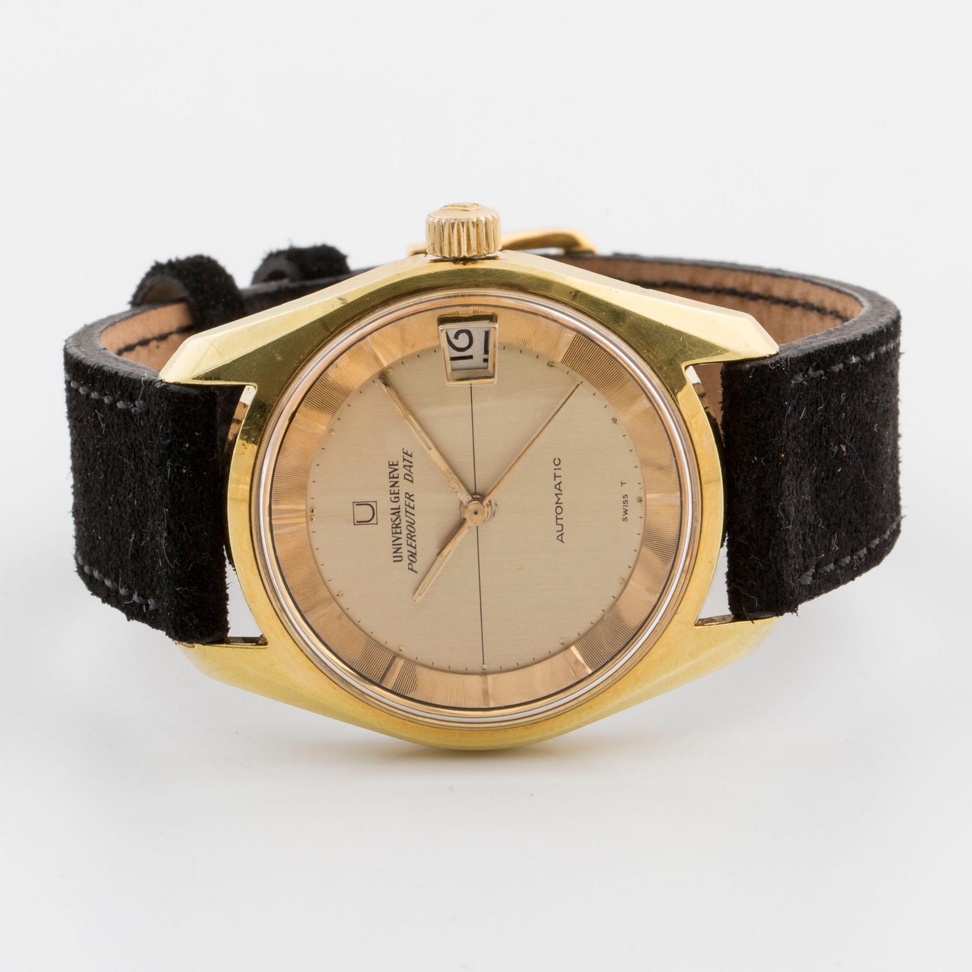 UNIVERSAL GENÈVE, Polerouter Date, wristwatch 34 mm,