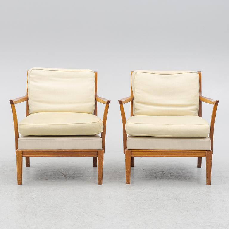 Fåtöljer, ett par, Engen Örkelljunga, 1900-talets mitt.