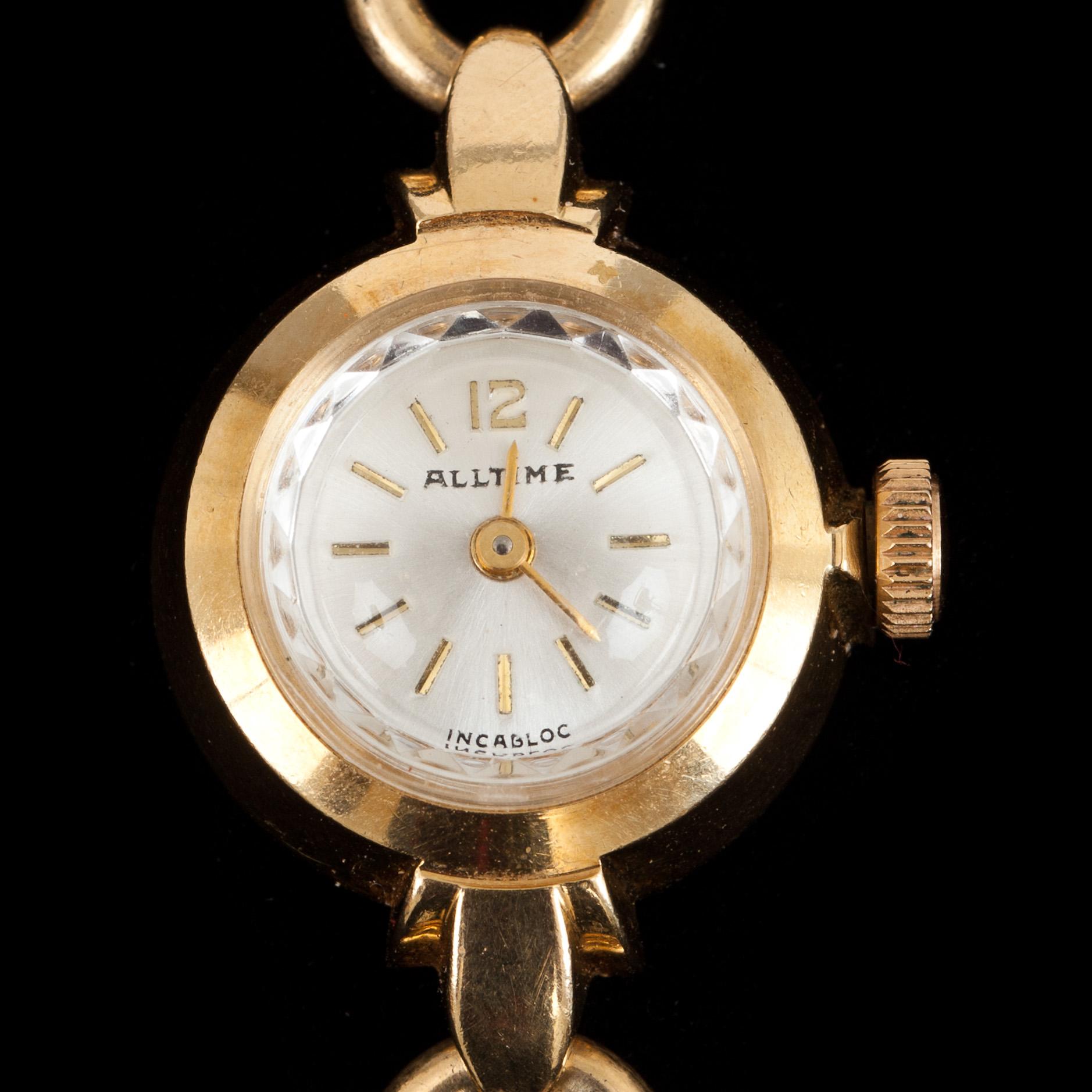 ARMBANDSUR, för dam. 18k guld, Alltime. Tot 24gr.
