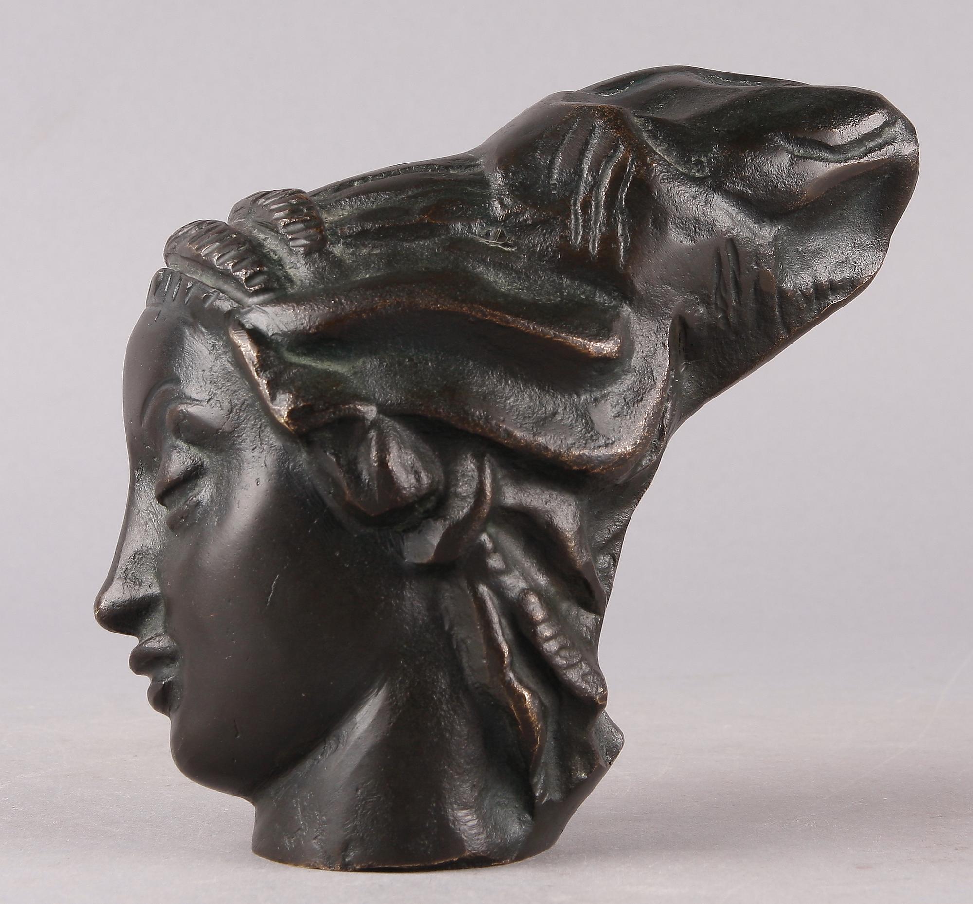 CARL MILLES efter. Skulptur, patinerad brons. Sign C Milles.