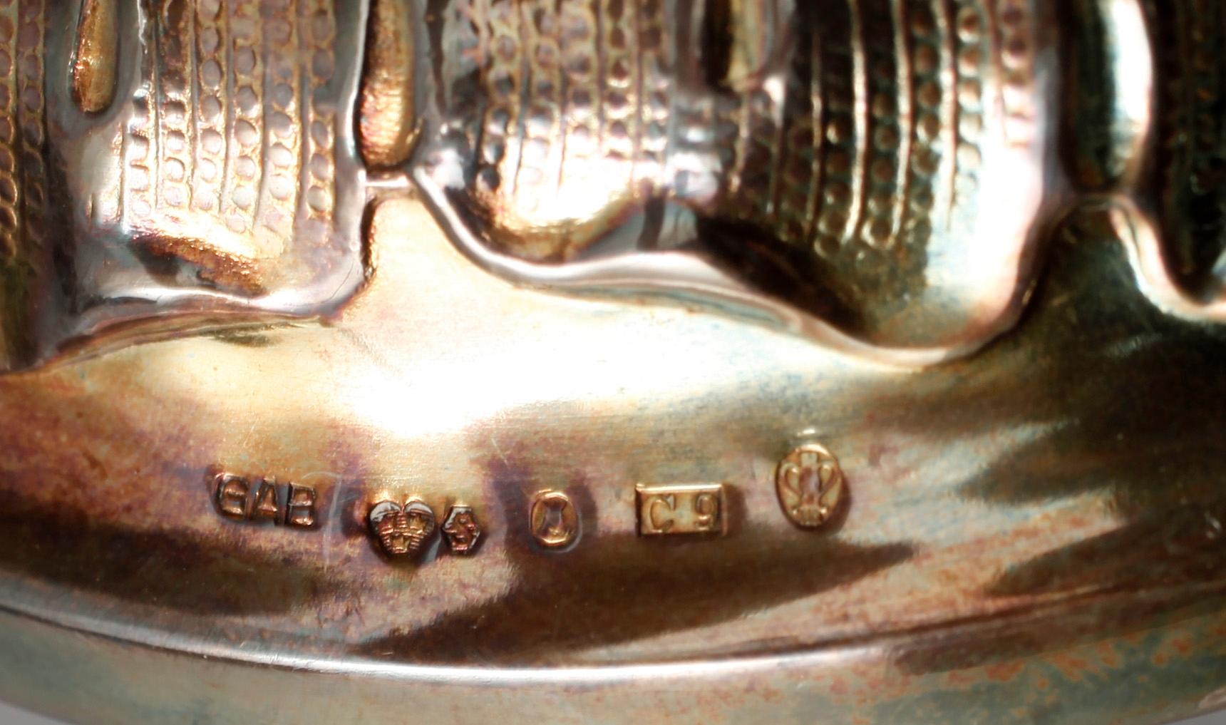 BÄGARE, silver, GAB, Stockholm, 1953. Vikt ca 387g.